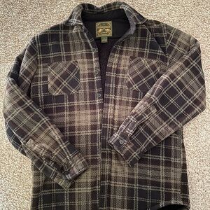 Anchorage Plaid Button-Up Fleece Lined Flannel Shirt - Jacket Size S